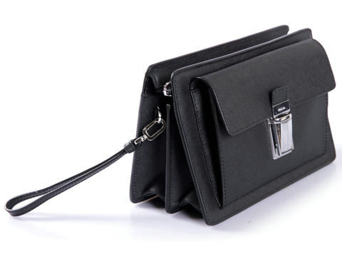 2014 Prada Saffiano Leather Document Holder VR0091 black for sale - Click Image to Close